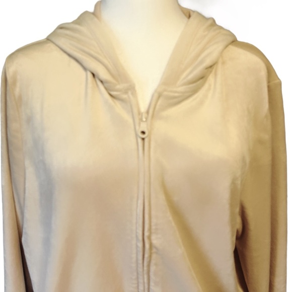NWOT Aerie Offline Bright Lights Velour Hooded Full Zip Sweatshirt Cropped XL - Picture 2 of 7
